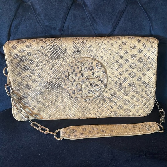 Tory Burch Snake Print Clutch - Picture 2 of 5